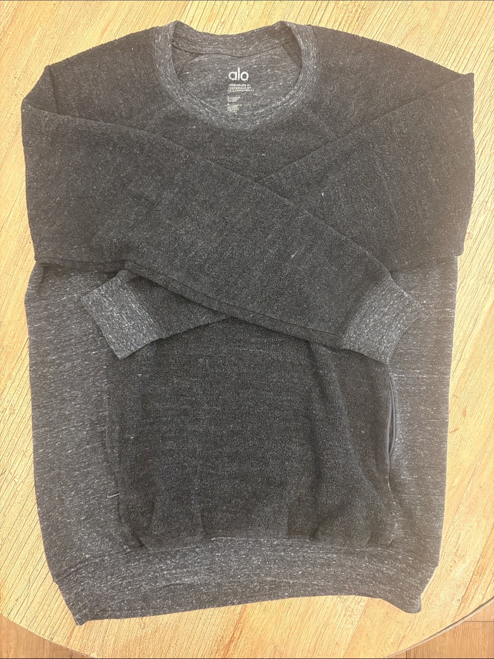 ALO Yoga Men's Dark Charcoal Crewneck Sweater